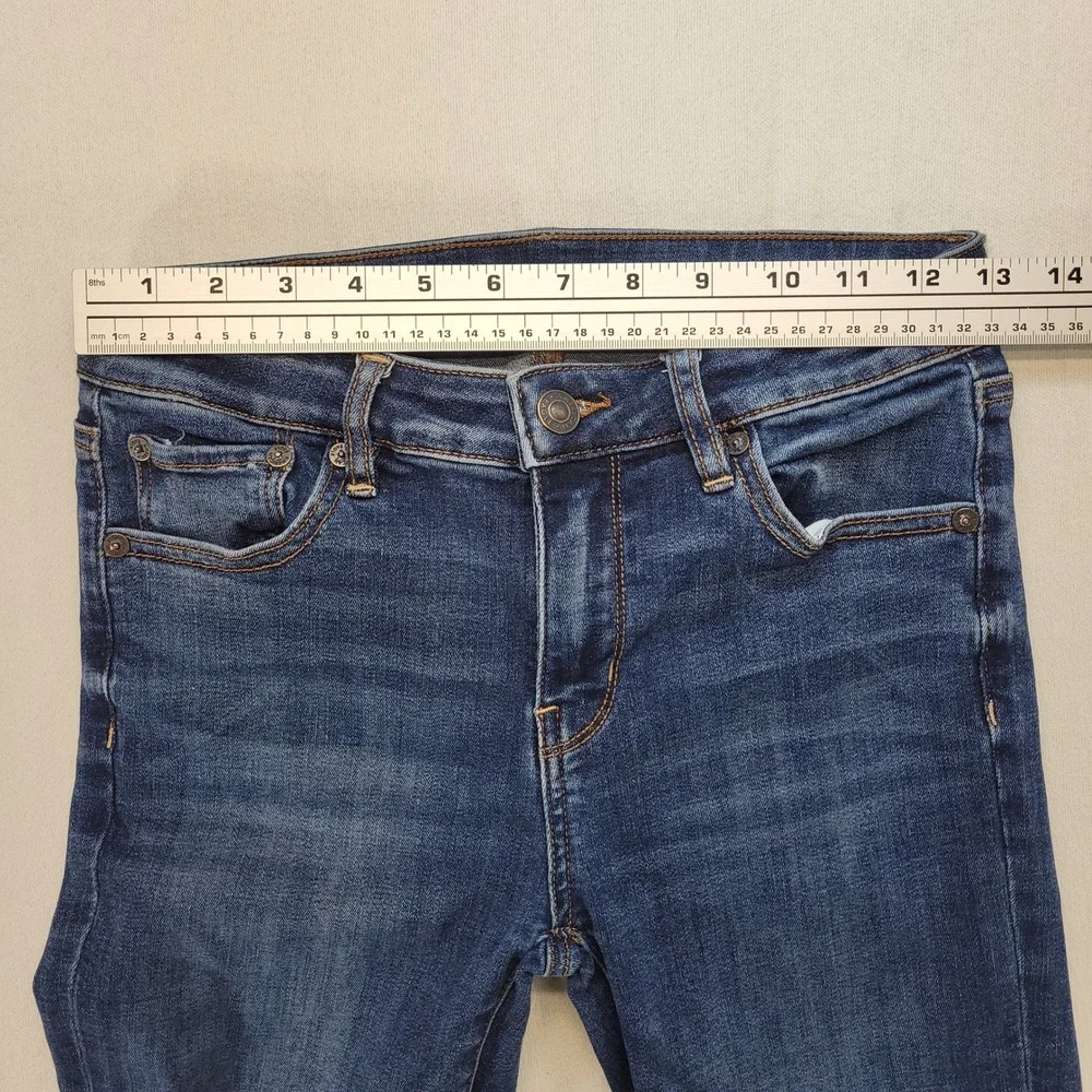 American Eagle‎ Flare Jeans Womens 0 Blue Low Rise Stretch Dark Wash Denim